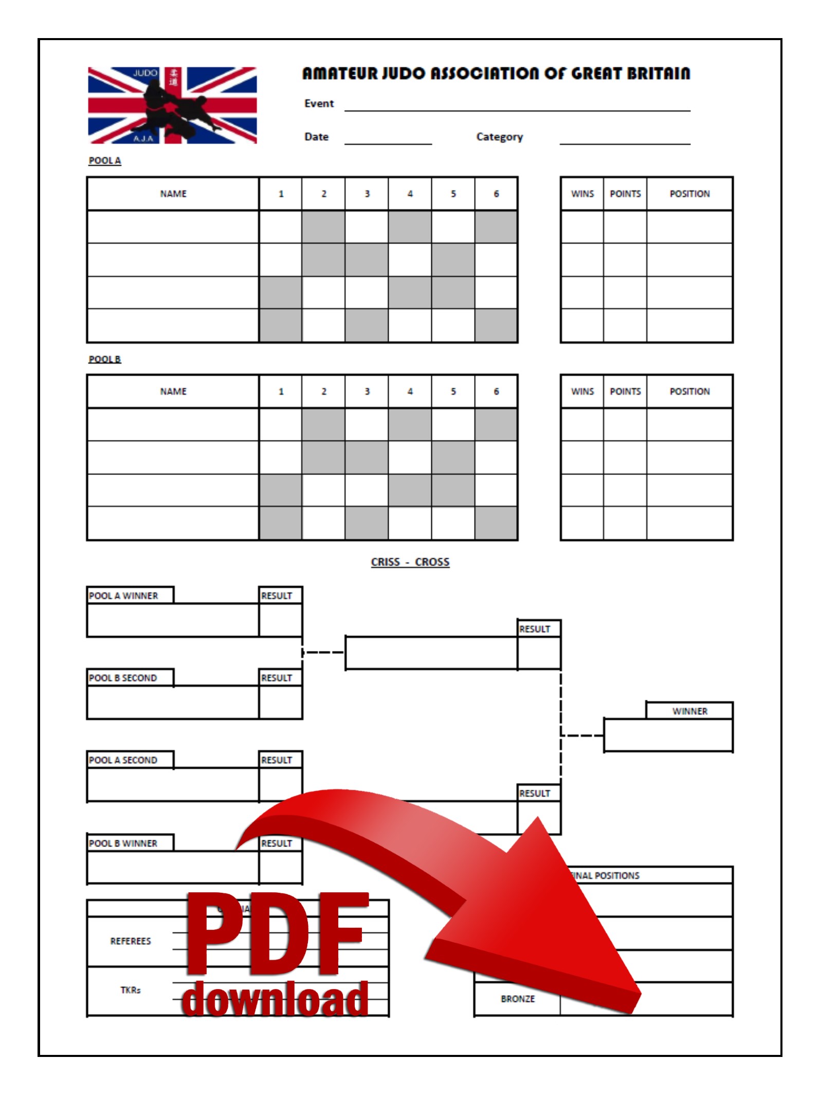 Timekeeper Information, Knockout Sheets, Pool Sheets and Championship ...